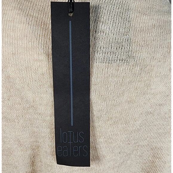 Lotus Eaters Beige Batwing Sweater NEW Sz S Oversized Long Sleeve Cotton/Draion - Picture 6 of 6
